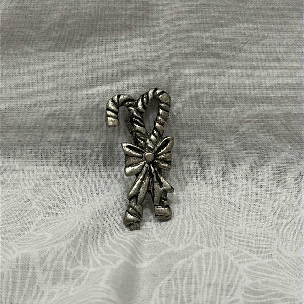 NIB Pewter Candy Cane Pin